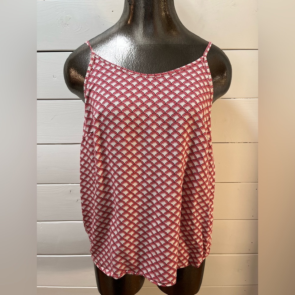 FRANSA Red & Ivory Geometric Print Camisole – Size M